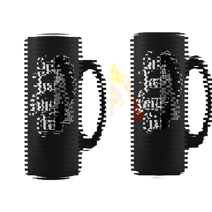 可愛いアフロ黒ギャルメラネティッドソープソウル コーヒーマグ