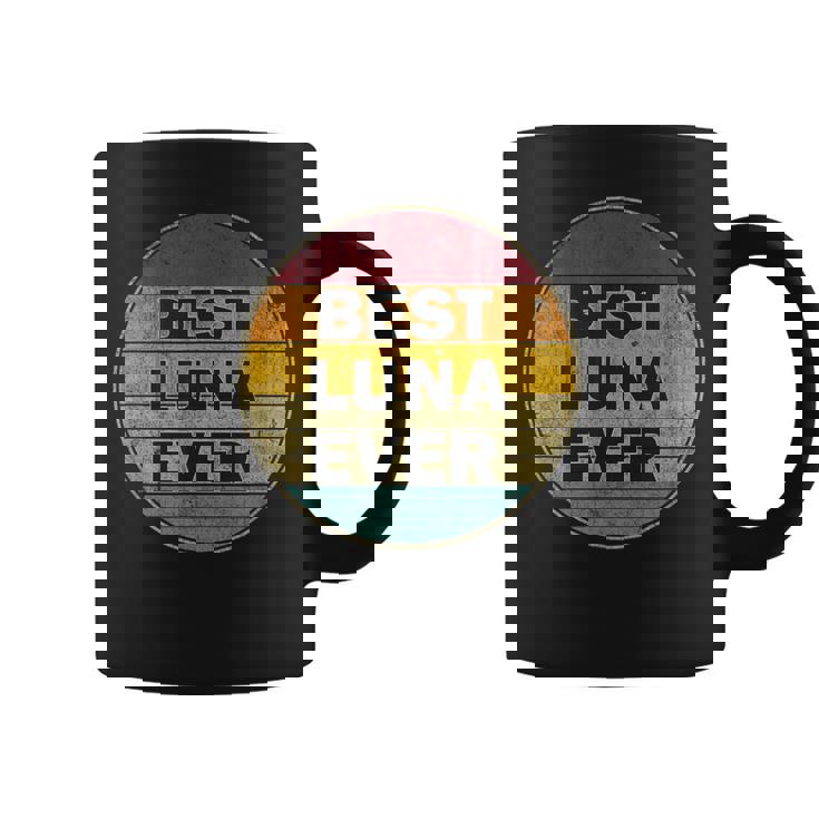 名前入り Luna I Love Luna レトロ ビンテージスタイル コーヒーマグ