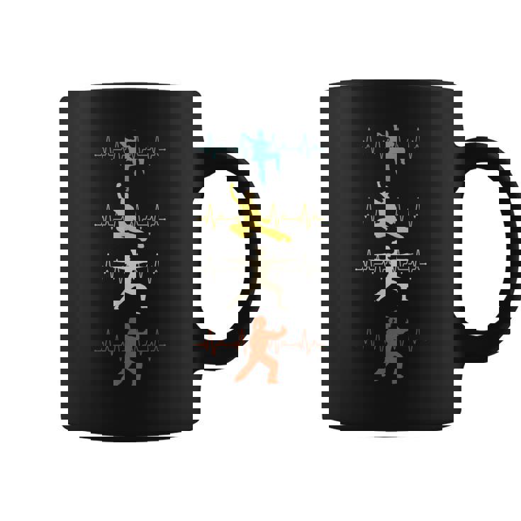 太極拳 マーシャルアート シャドウボクシング ハートビート コーヒーマグ