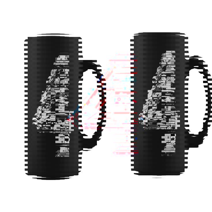 救急車 テーマ 4歳の誕生日 キッズ 男の子 4歳 コーヒーマグ