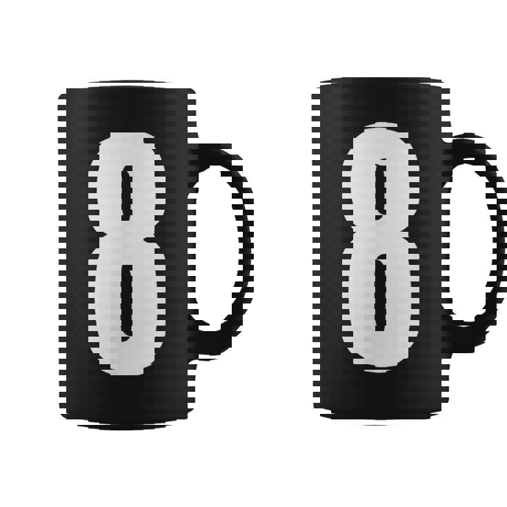 数字 8 数字 8 プレーン 白 数字 コーヒーマグ