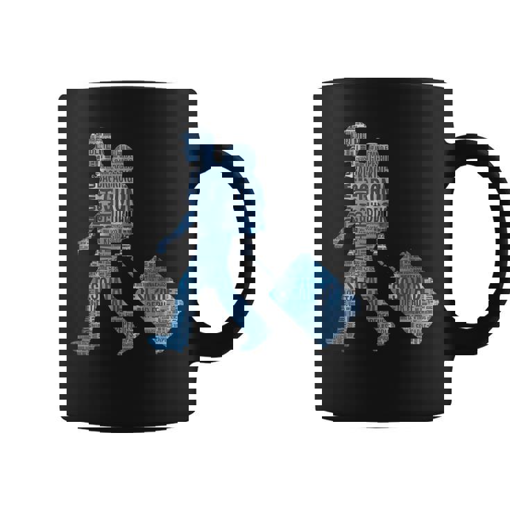 旅への冒険心を抱くシルエットデザイン 世界を巡る旅人たち コーヒーマグ