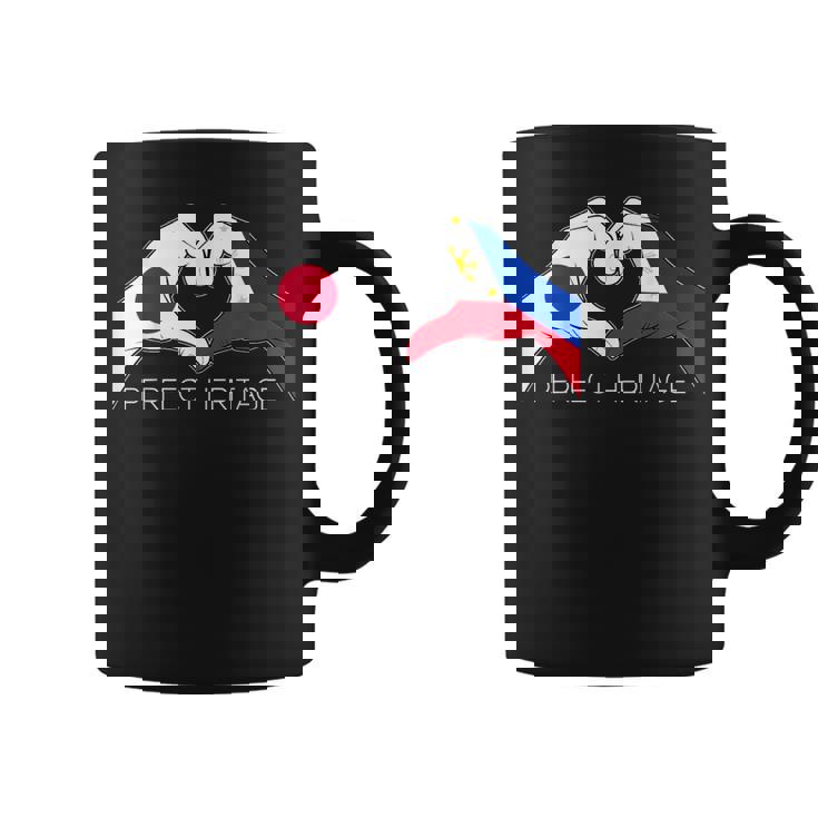 日本とフィリピン フィリピン人 日本人パーフェクトヘリテージ ヘア コーヒーマグ