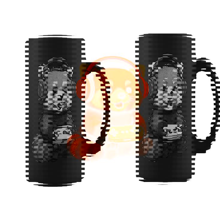 日本のレッサーパンダ ゲーマー アニメ レトロ ビデオゲーム ヴィンテージ コーヒーマグ