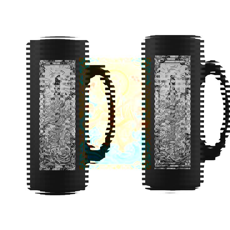 日本神話 音楽 女神弁財天 ステンドグラス コーヒーマグ