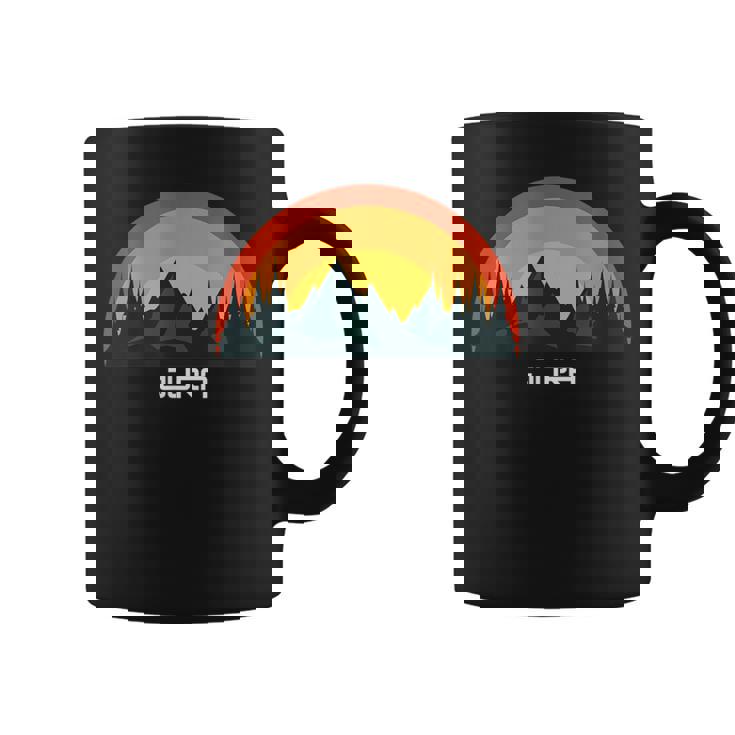 日没のジュラ山脈とハイマートカントン コーヒーマグ