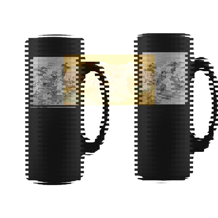 狸 狐 屏風絵 日本画 たぬき きつね コーヒーマグ