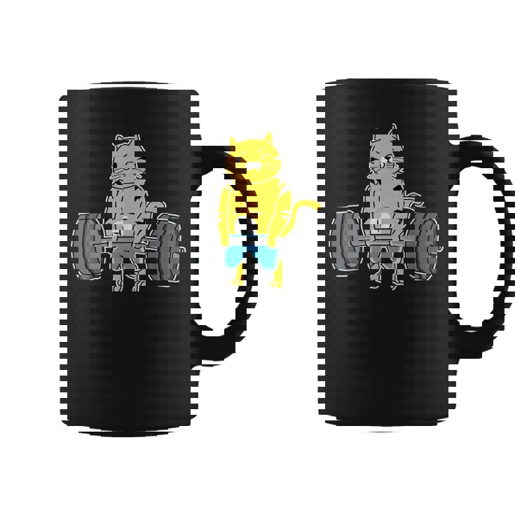 猫 デッドリフト パワーリフティング ウェイトリフティング 猫好き コーヒーマグ