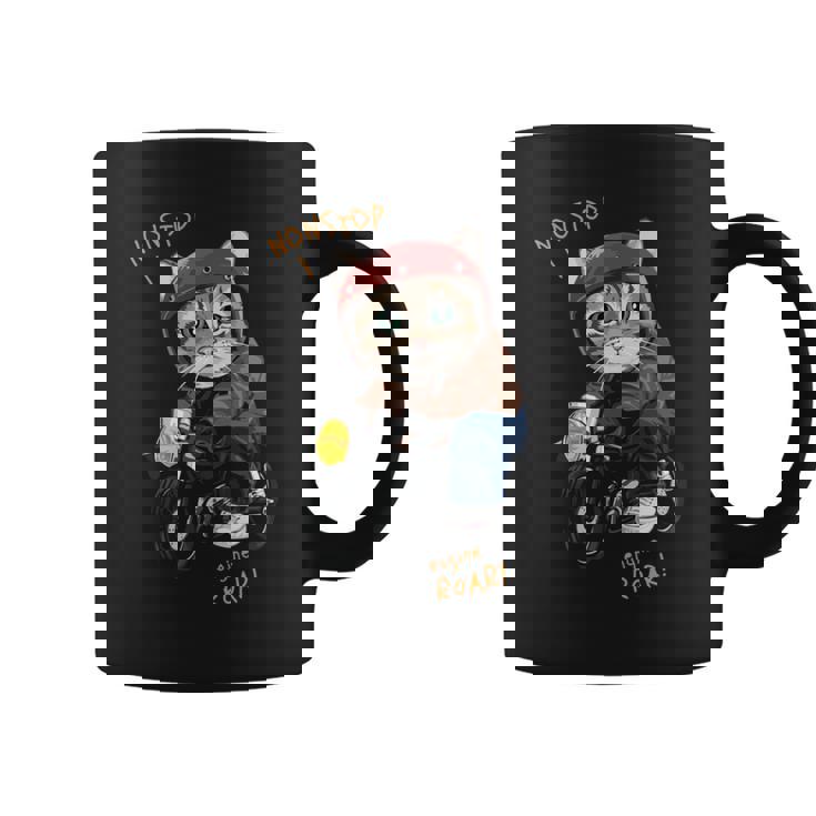 猫 バイク オートバイ おもしろ ねこ ライダース バイカー 面白い ネコ 長袖tシャツ コーヒーマグ