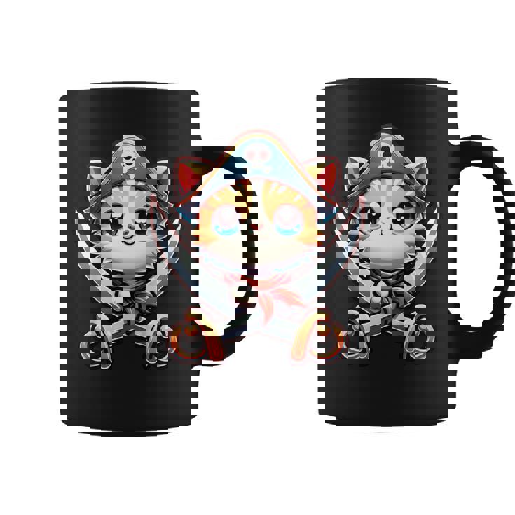 猫 海賊 キャプテントーク 海賊の日 幼児 女の子 男の子 コーヒーマグ