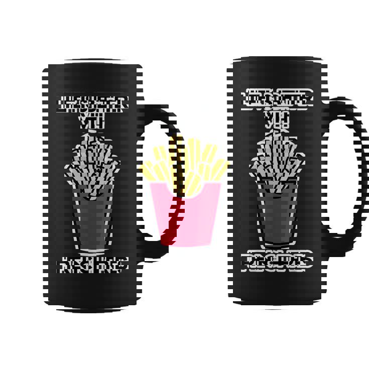 男性用フライドポテトデザイン フライドポテトと一緒に人生はより良いです コーヒーマグ