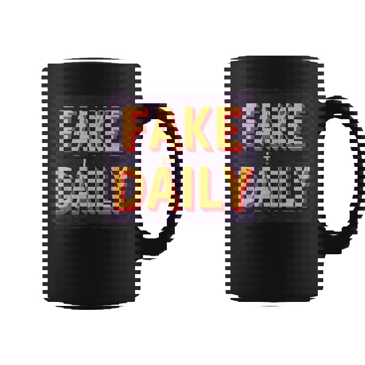 素晴らしいフェイクイットデイリーステートメントエンブレム。 コーヒーマグ