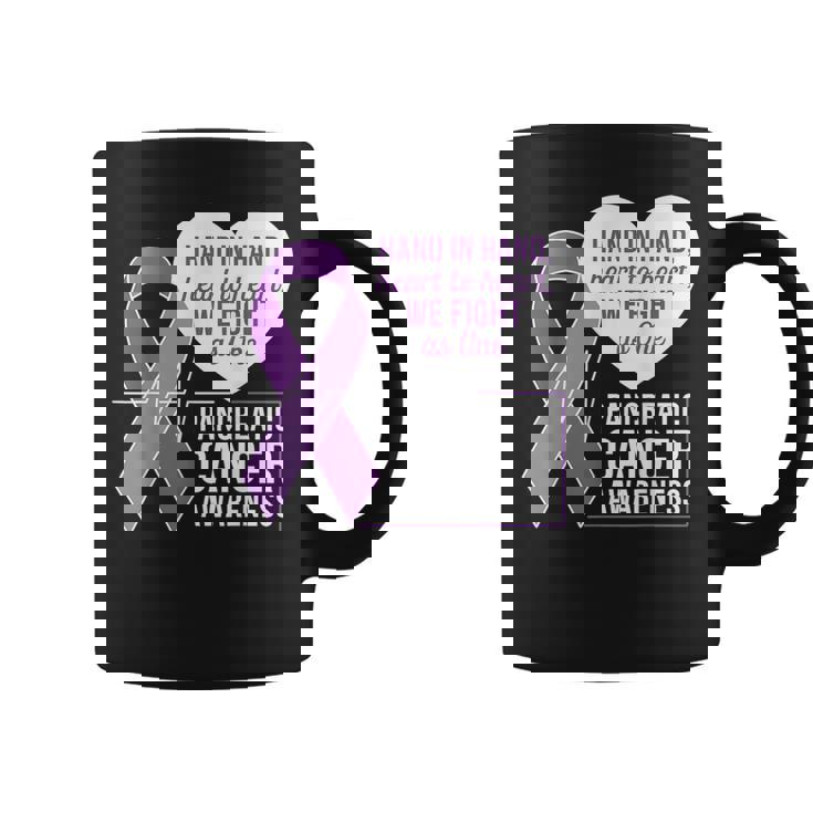 膵臓がん啓発 ハートトゥハート パープルリボン コーヒーマグ