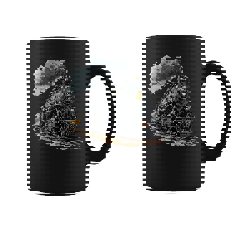 蒸気機関車 鉄道 機関車 ギフト 蒸気機関車 長袖tシャツ コーヒーマグ