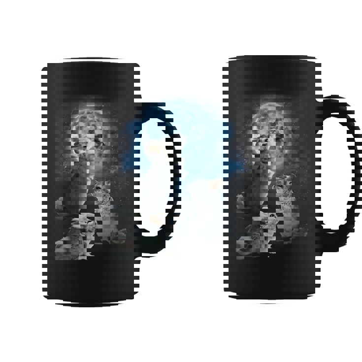 面白いチンチラシャツ 月に吠えるチンチラ コーヒーマグ