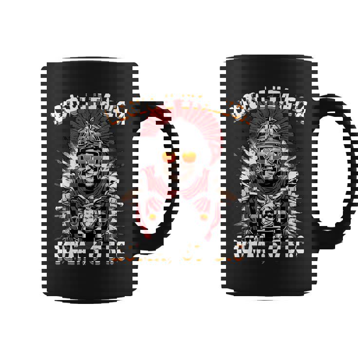 面白いローマのセンチュリオン モーターサイクリスト Legio 1 Italica コーヒーマグ