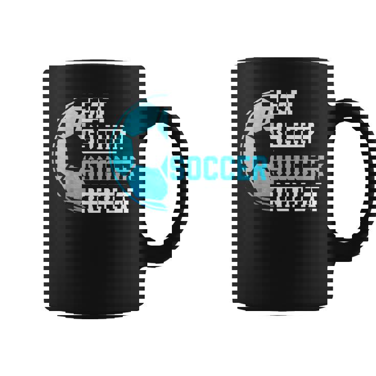 食べる、寝る、サッカーを繰り返す、面白いスポーツ、サッカー愛好家 コーヒーマグ