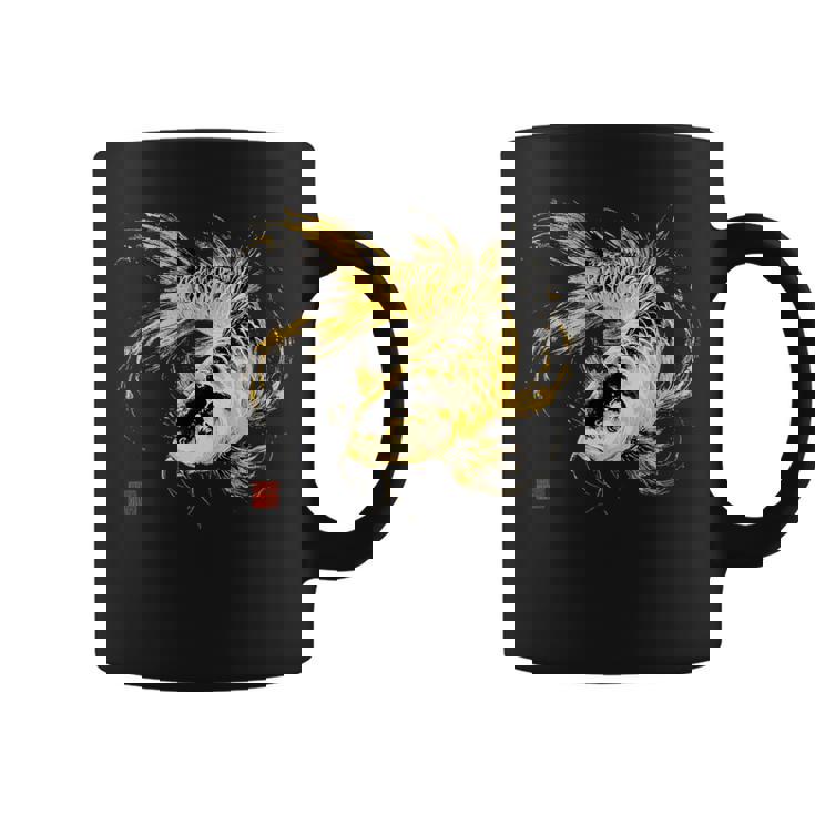 鯉 黒金 アクアリウム ニシキゴイ 観賞魚 イラスト コーヒーマグ