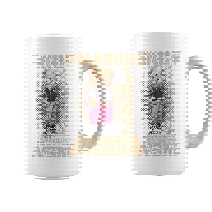 1942年3月 84歳の誕生日 84歳のテディベア Being Awesome コーヒーマグ