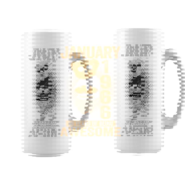 60歳 1966年1月 テディベア 60歳 誕生日 男性 女性 コーヒーマグ