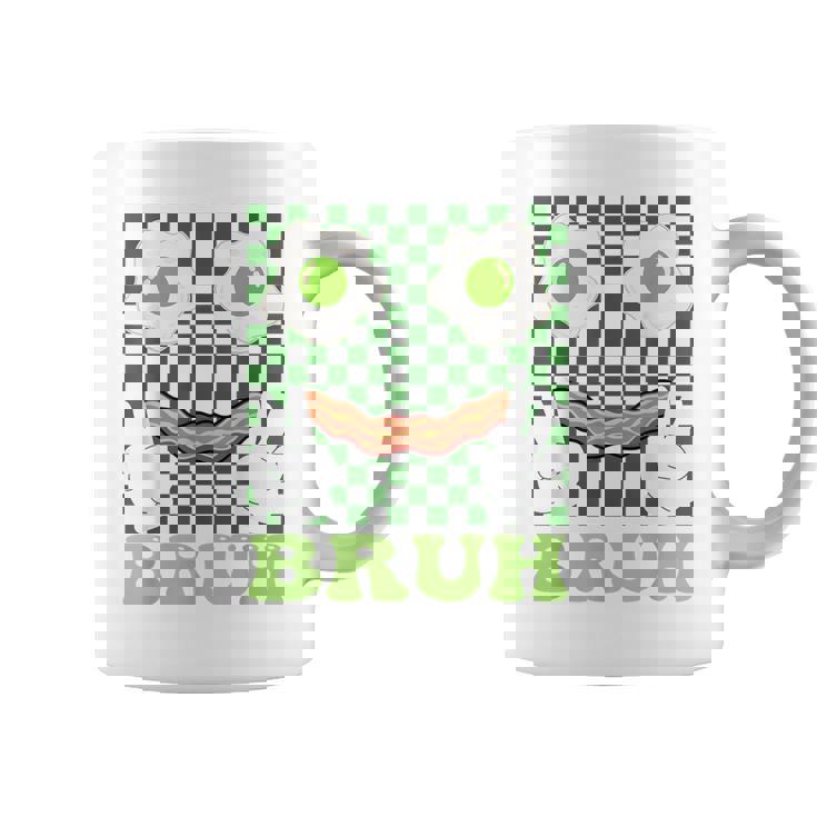 Bruh Green Face Eggs And Bacon Ham 朝食 聖パトリックズ コーヒーマグ