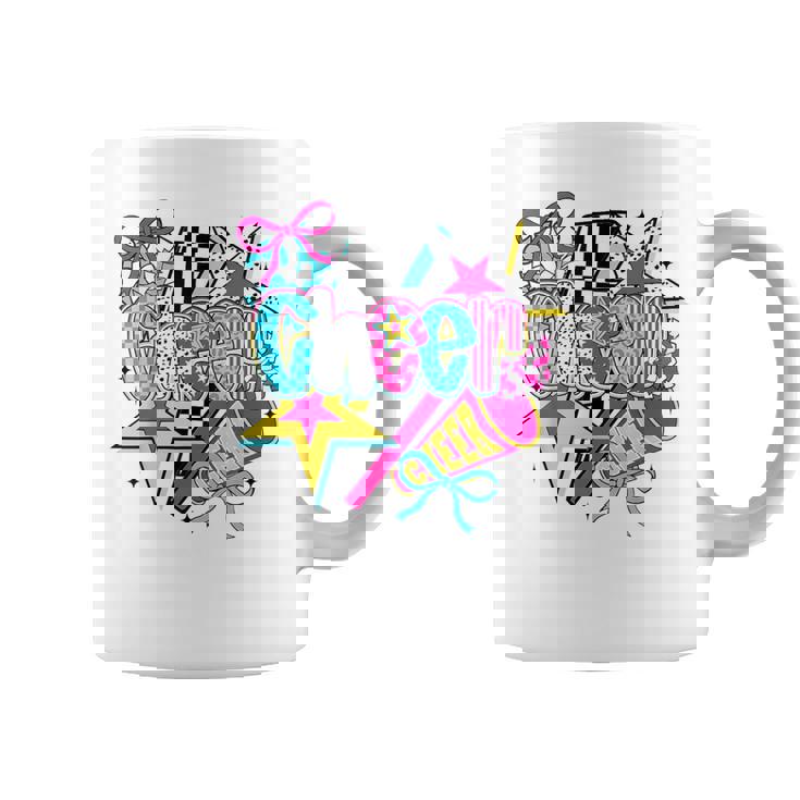 Cheer Season Football Bow Game Day Cheer Mom Cheerleading Coffee Mug