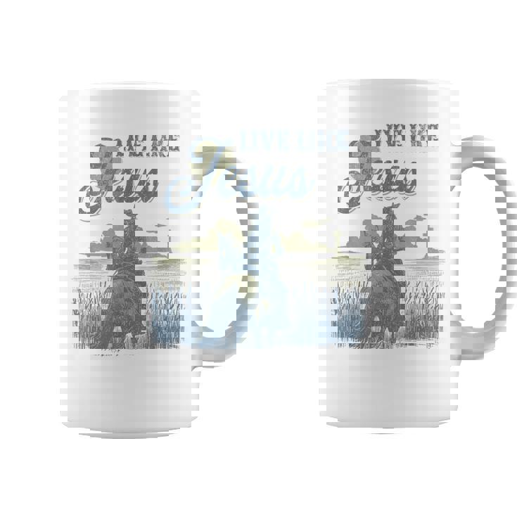 Cute Christian Cowgirl Live Like Jesus Western Faith Boho Coffee Mug