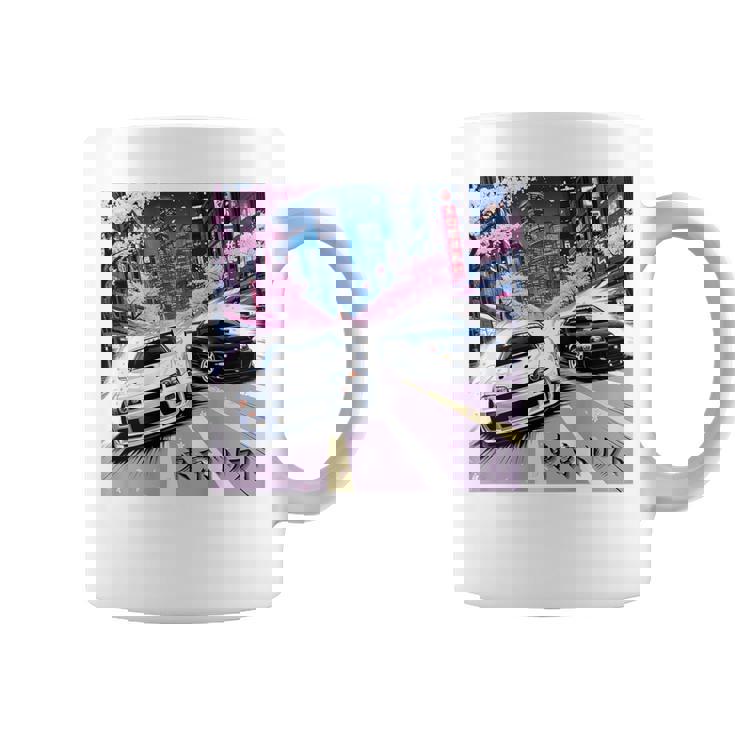 Deuxoitures De Course Jdm Japan Drifting Tokyokylineur Le Dos Tasse