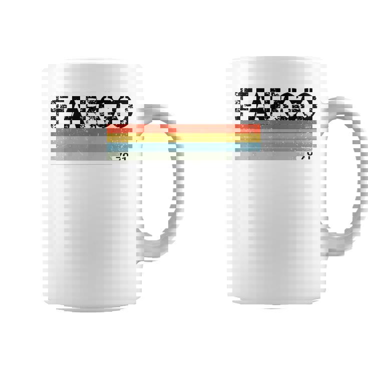 Fargo City レトロ ヴィンテージ ストライプ ギフトとお土産 コーヒーマグ