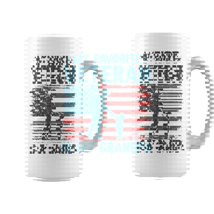 My Favorite Veteran Is My Grandpa Veterans Day Military Papa Coffee Mug