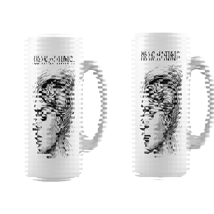 Cat Brain Girl Meme Graphic Coffee Mug