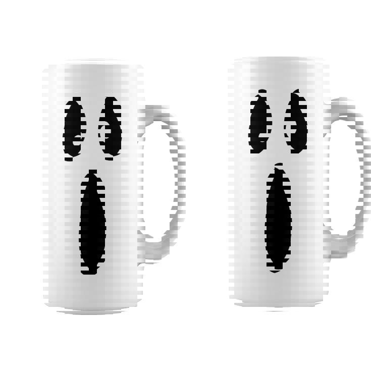 Ghost Silly Face Spooky Halloween Ghoul Face Easy Costume Coffee Mug