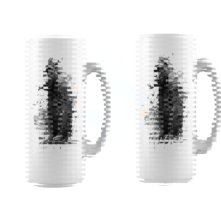 Gorilla Lover アートワーク 鳥 動物 モチーフ ゴリラ コーヒーマグ