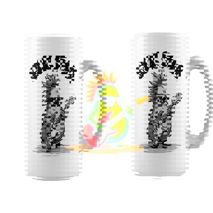 Guactar 面白い アボカド愛好家 食べ物 駄洒落プリント メンズ レディース キッズ コーヒーマグ