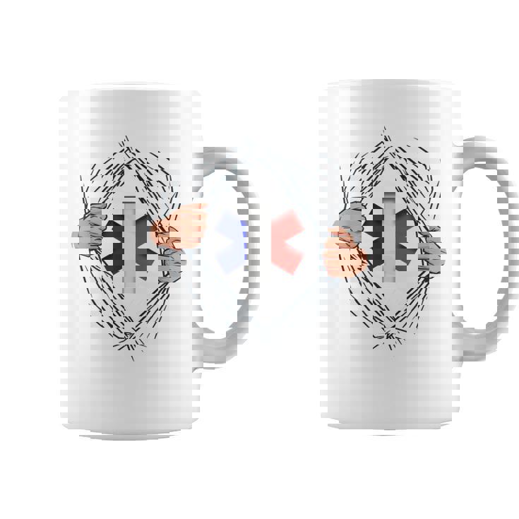 Humour Ambulancieruper-Héros Ambulance Drapeau Français Tasse