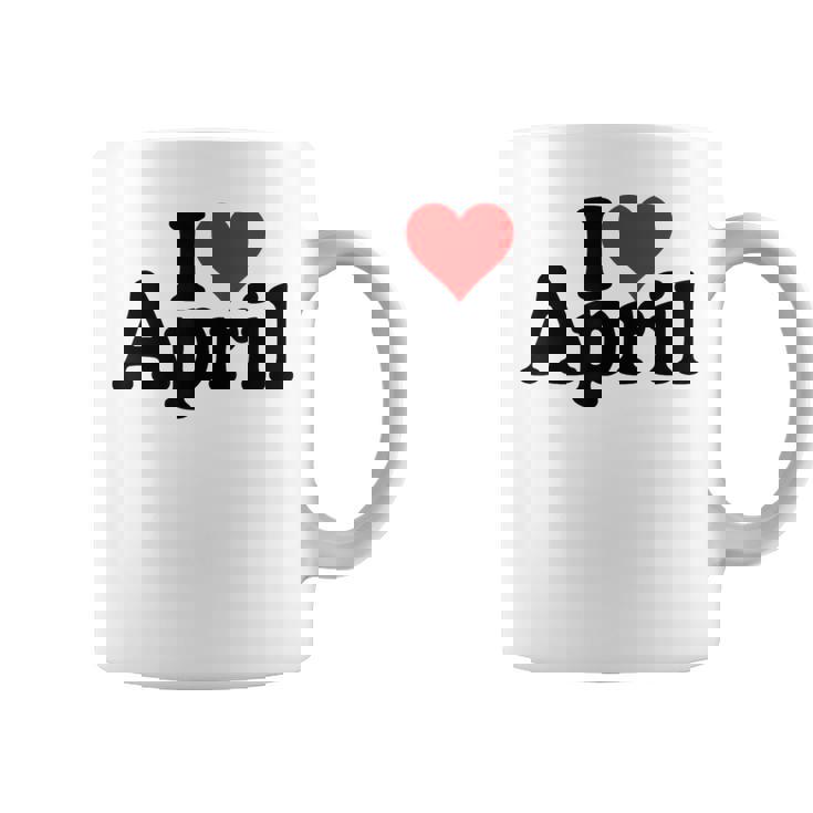 I Love Heart April Nameon A コーヒーマグ