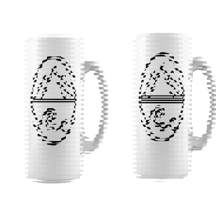 Mountains Waves Nature Outdoor Surf Hiking Hiker Surfer Coffee Mug
