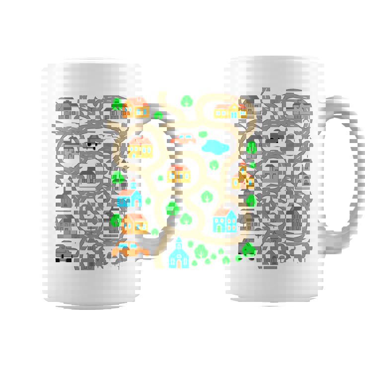 Play Cars On Dad's Back Mat Road Car Race Track Festa Del Papà Tazze