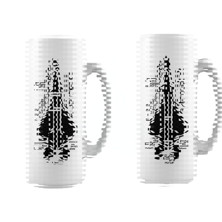Raptor Airplane F-22 Jet Fighter Souvenir And Fighter Jet Coffee Mug