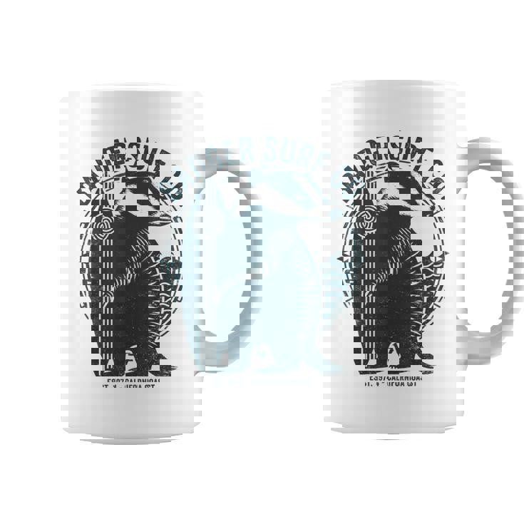 Vintage Badgerurf Co レトロ サーフィン カリフォルニアアート コーヒーマグ