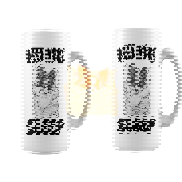 かわいいパピヨンドッグは睡眠パジャマナイトガウンが必要です コーヒーマグ