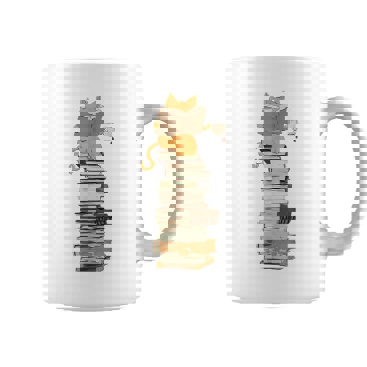 かわいい猫、本好きの猫 コーヒーマグ