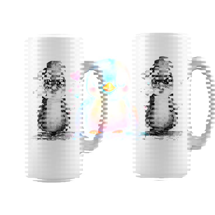 ちょっと可愛い赤ちゃんペンギンの鳥とハートのペンギン。 コーヒーマグ