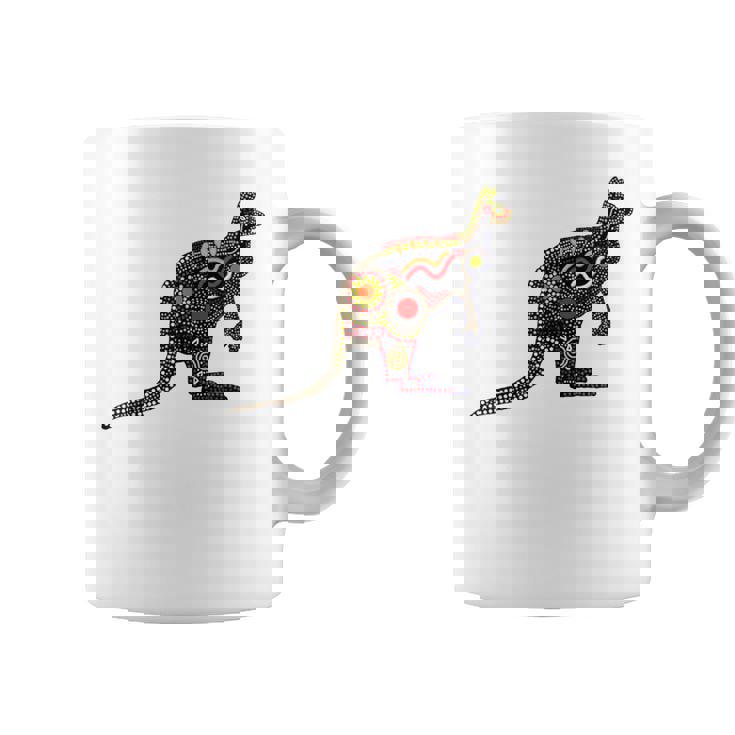 アボリジニアート カンガルー。 コーヒーマグ