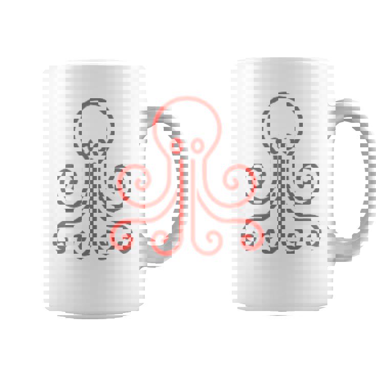 イカ 動物 面白い小さなタコ シンプルなイカ コーヒーマグ