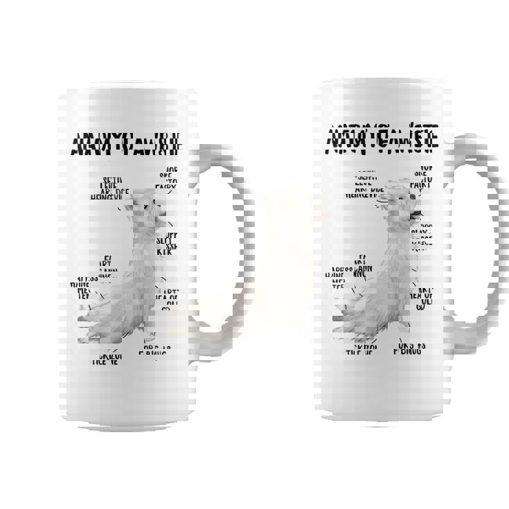 ウエスト・ハイランド・ホワイト・テリア犬の子犬ウェスティの解剖学 コーヒーマグ