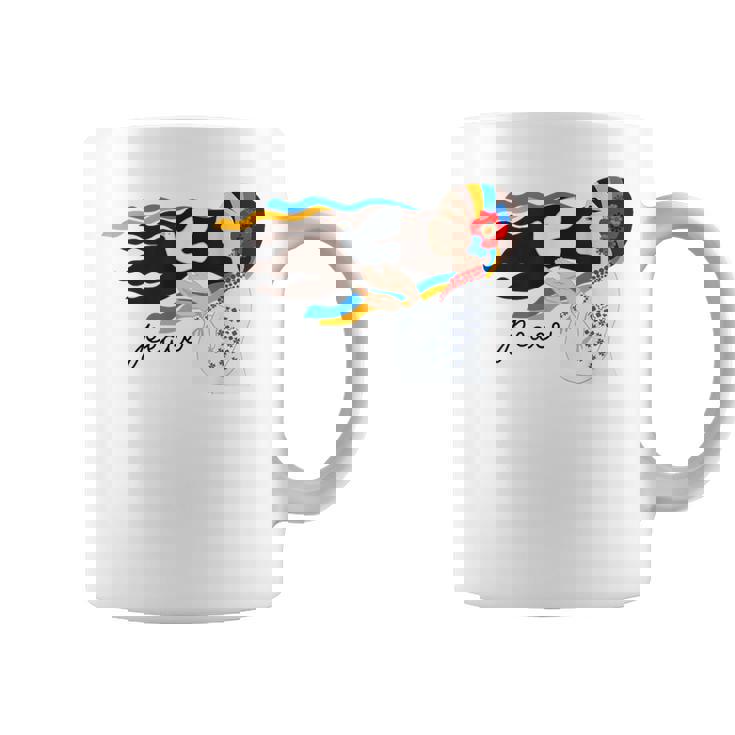 ウクライナの少女がウクライナの平和を支援 コーヒーマグ