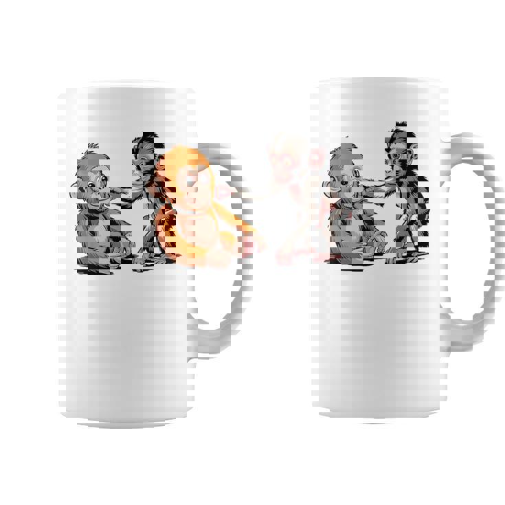 オレンジのおもちゃで悲しい猿のパンチ コーヒーマグ