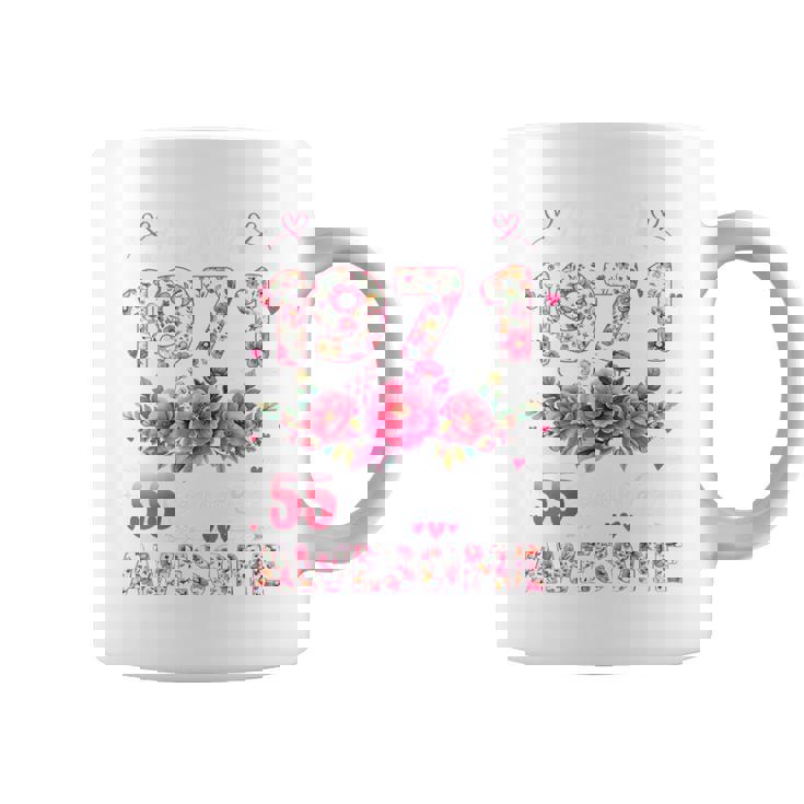 オンバック 55歳 1971年4月 花柄 55歳の誕生日 コーヒーマグ