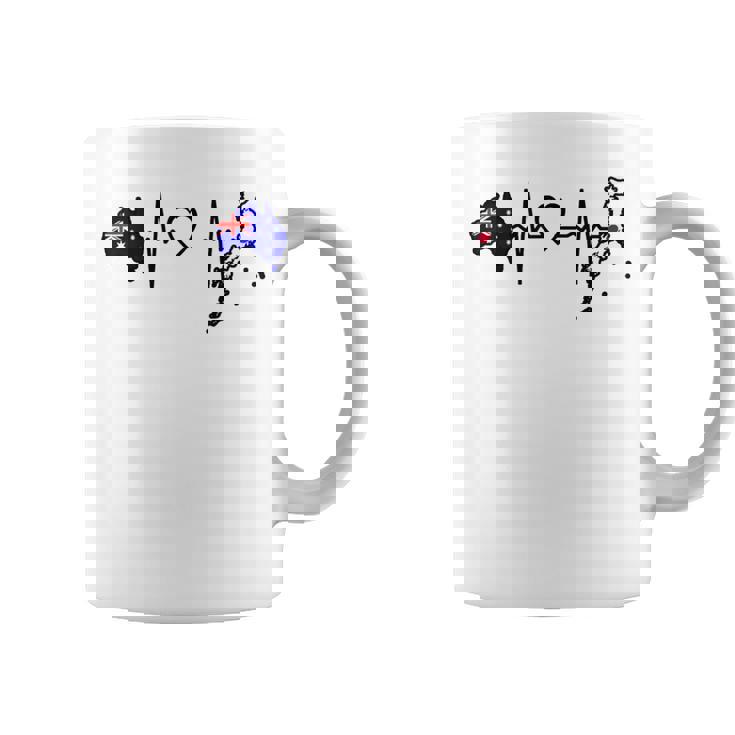 オーストラリア 日本 ハートビート オーストラリア 日本国旗 コーヒーマグ